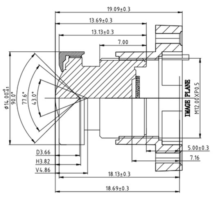 4.1mm 차량 사진기 렌즈, 지적인 원조된 운전 ADAS 사진기 렌즈