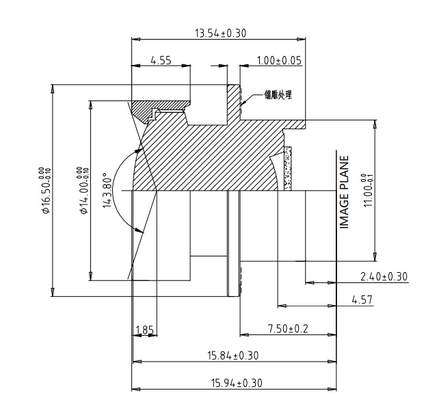 EFL2.2mm Car Digital Cabin Management System 렌즈,전면 표면 지름 Ø14,2MP 고픽셀