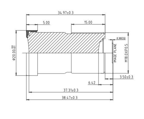 SC2210 EFL9.3mm 운전자 피로 모니터링 시스템 광학 산업의 안전 및 보호용 렌즈