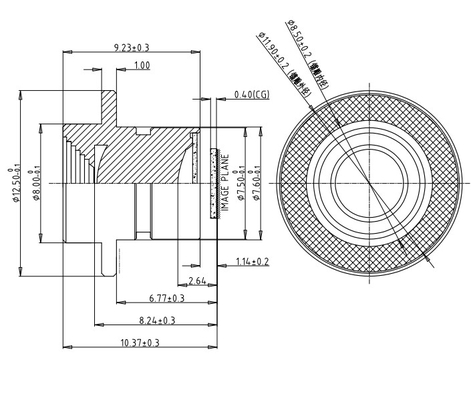 OV9284 MAX 이미지 높이 Ø4.6 EFL4.3mm 자동차 행동 감지 렌즈