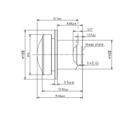 원활한 스플라이싱 AVM 판로마 렌즈 3MP F2.03mm 넓은 각 촬영, 정확한 지원