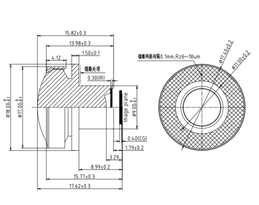 고화질 AVM 렌즈 EFL1.44mm 주위 시선 모니터 맹인점 없는 운전