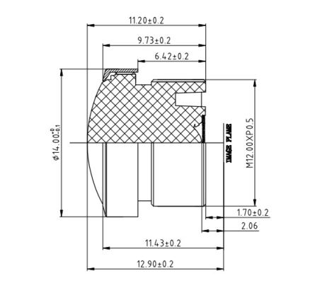 스마트 360 파노라마 자동차 렌즈, M 이미지 원 Ø3.81/3&quot;3.6mm CCTV 렌즈