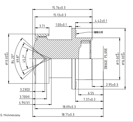 4.8mm EFL 카메라 모니터 시스템 센서 크기와 렌즈 OX03F10 1920*1536 FBL/FFL 2.95
