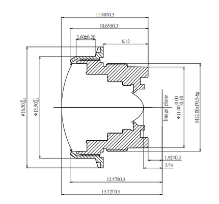 IATF 16949 1/4 &quot;1.27mm VGA 차량용 카메라 렌즈 F2.7 광각