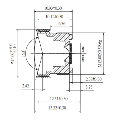 VGA 자동차 카메라 렌즈 f1.47mm 130도 넓은 시각 각도, RVC 역방향 후면 시리즈